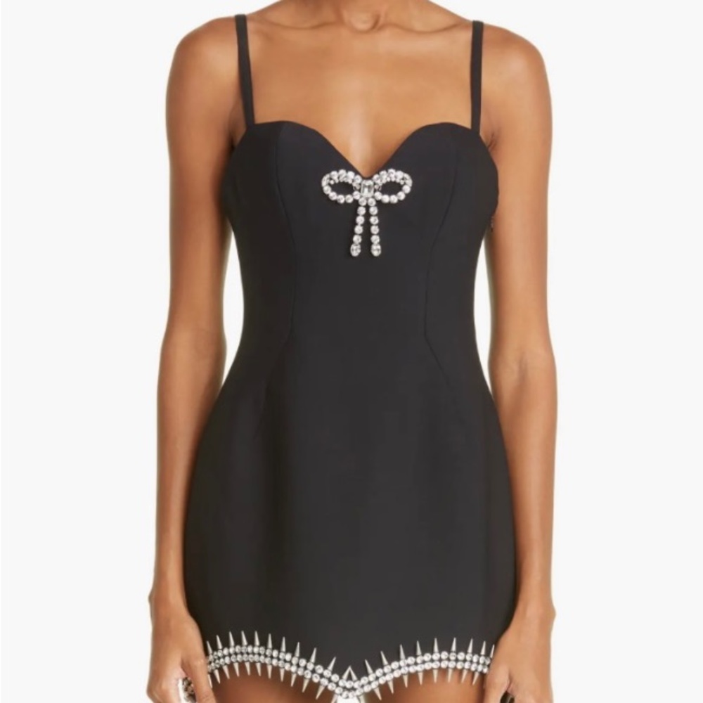 AREA Crystal Spike Minidress